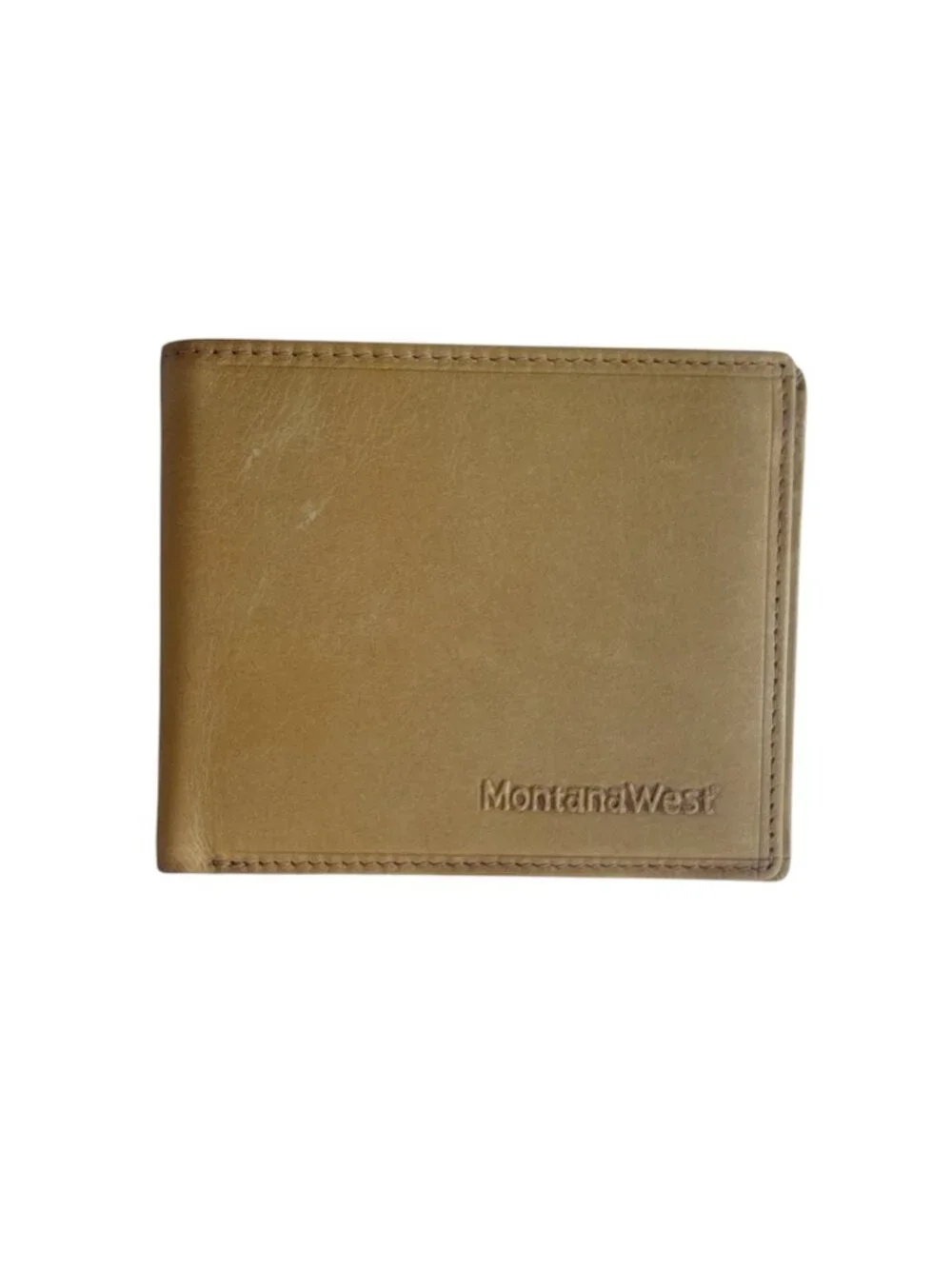 Montana West Leather Bifold Wallet, Light Brown Tan / NIB